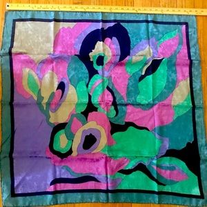 BUTTI como silk scarf, jewel tones , new with tag